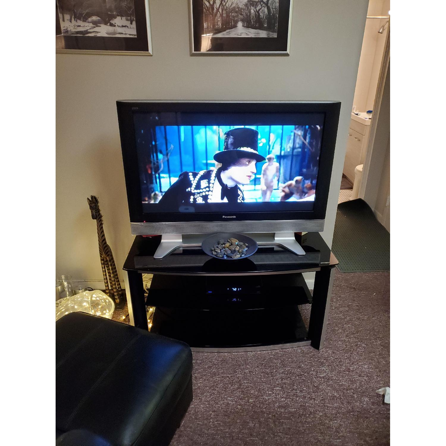 Z-line Designs Tempered Glass TV Stand - image-5