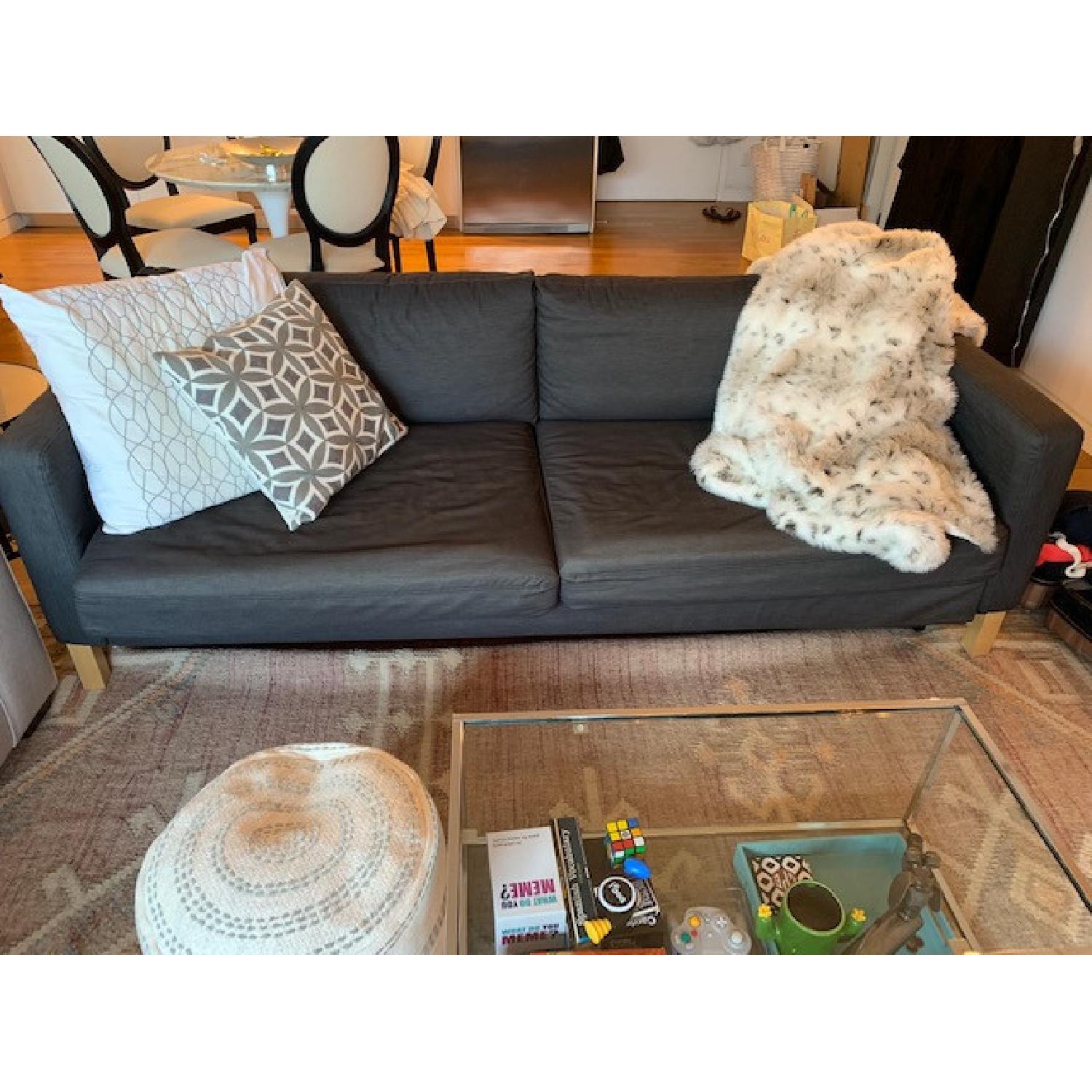 Ikea Karlstad Dark Grey Sleeper Sofa - image-2