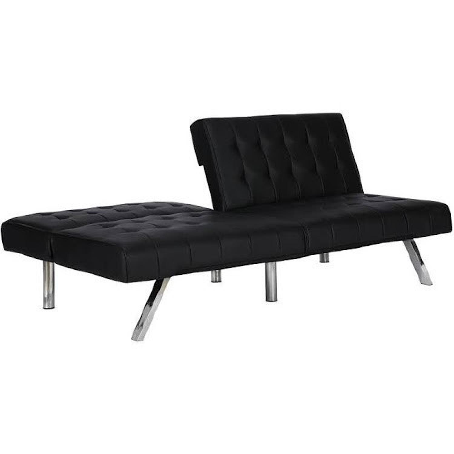 Bed Bath & Beyond Black Faux Leather Futon - image-5