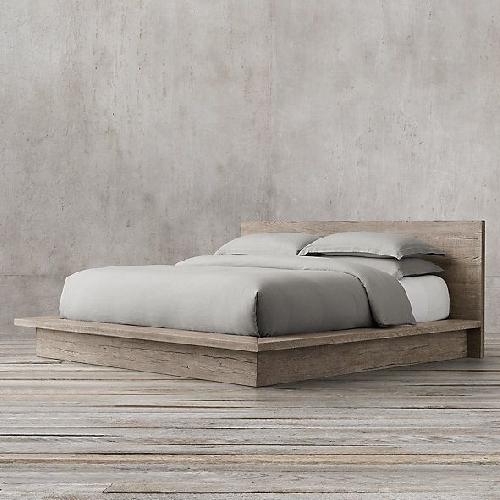 Restoration Hardware Reclaimed Russian Oak King Platform Bed