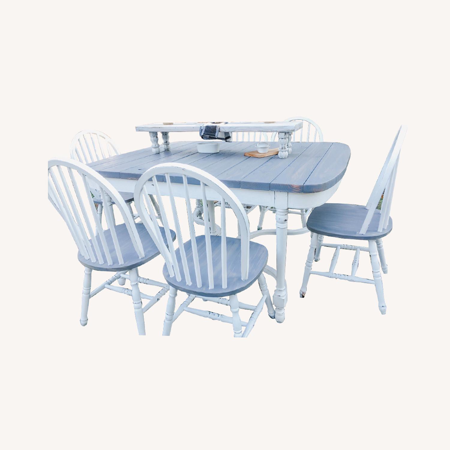 White 5 Piece Dining Set - AptDeco