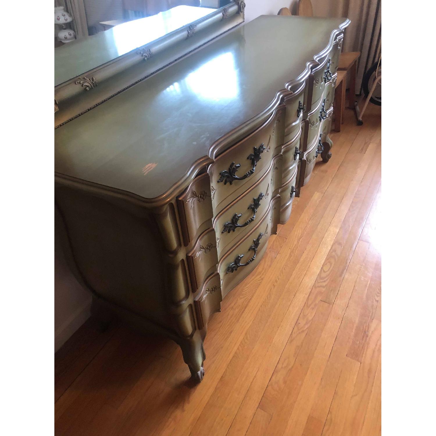 Vintage 1970s French Provincial 9 Drawer Dresser - image-6