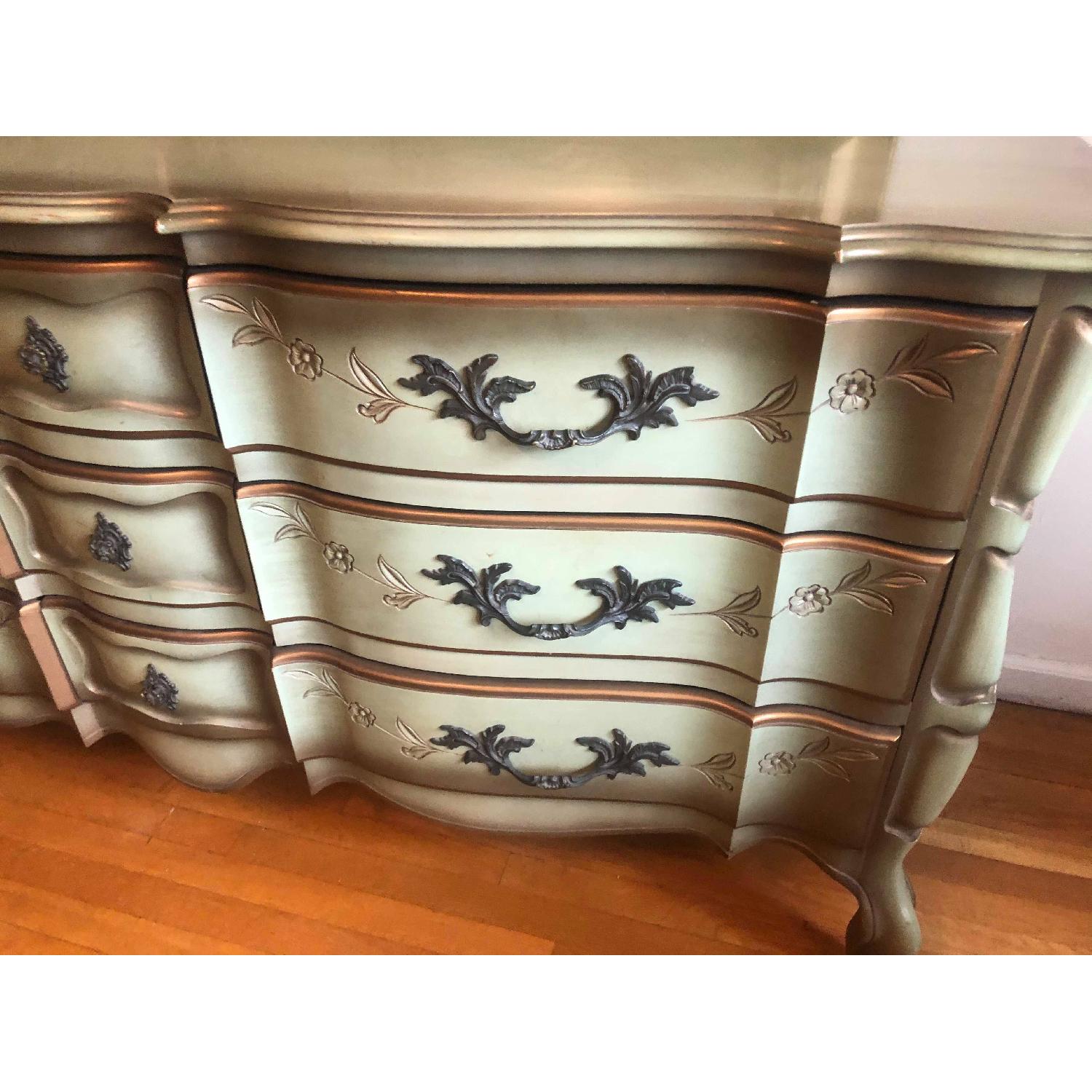 Vintage 1970s French Provincial 9 Drawer Dresser - image-8