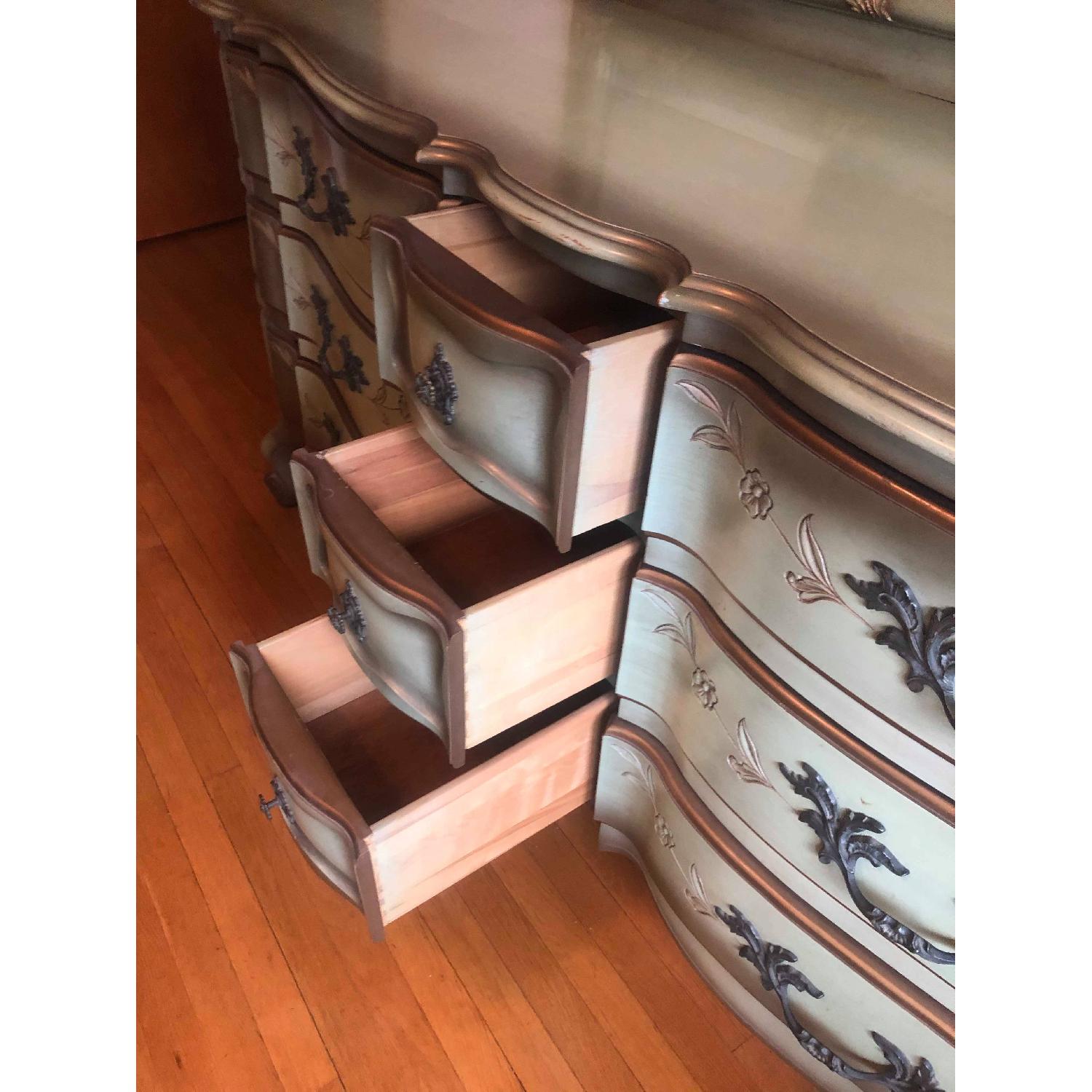 Vintage 1970s French Provincial 9 Drawer Dresser - image-12