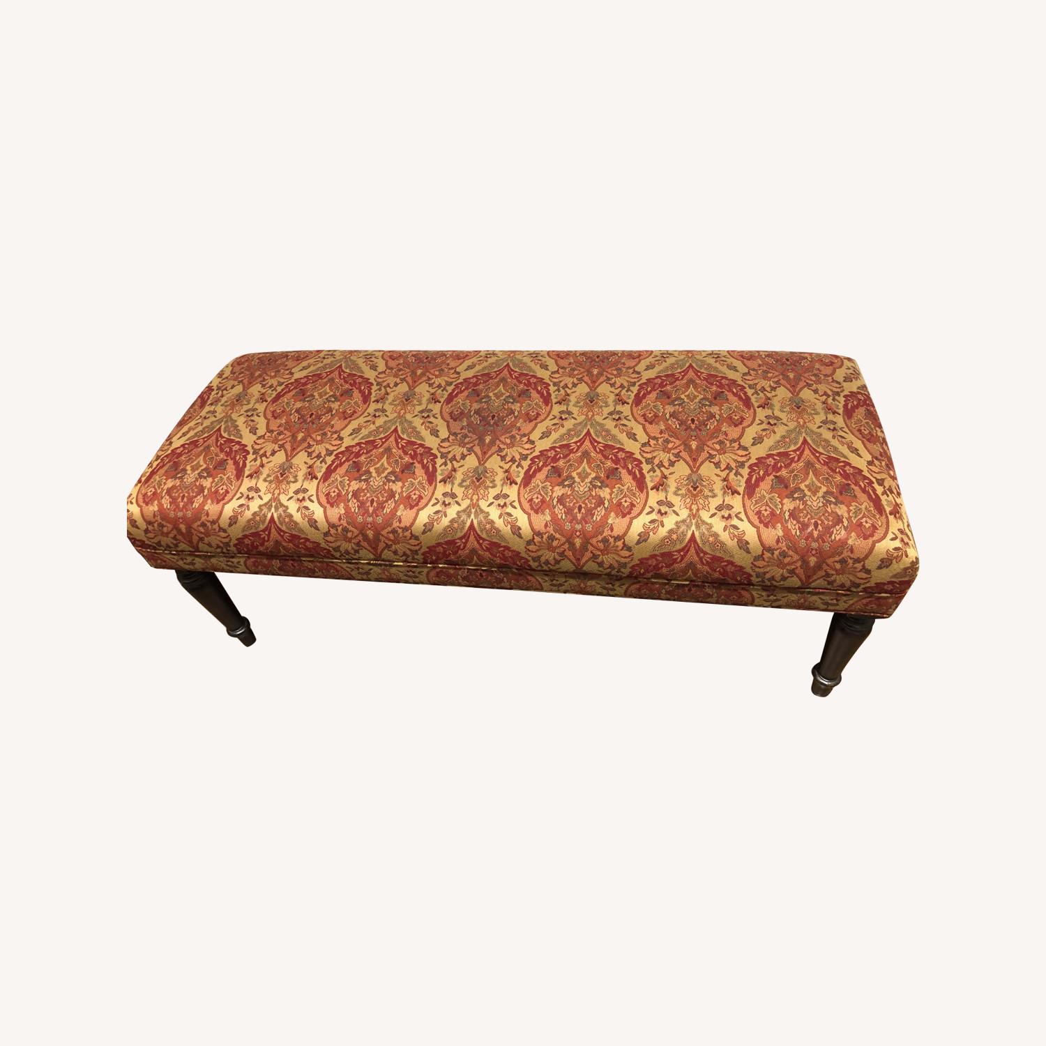 Ethan Allen Damask Bench AptDeco