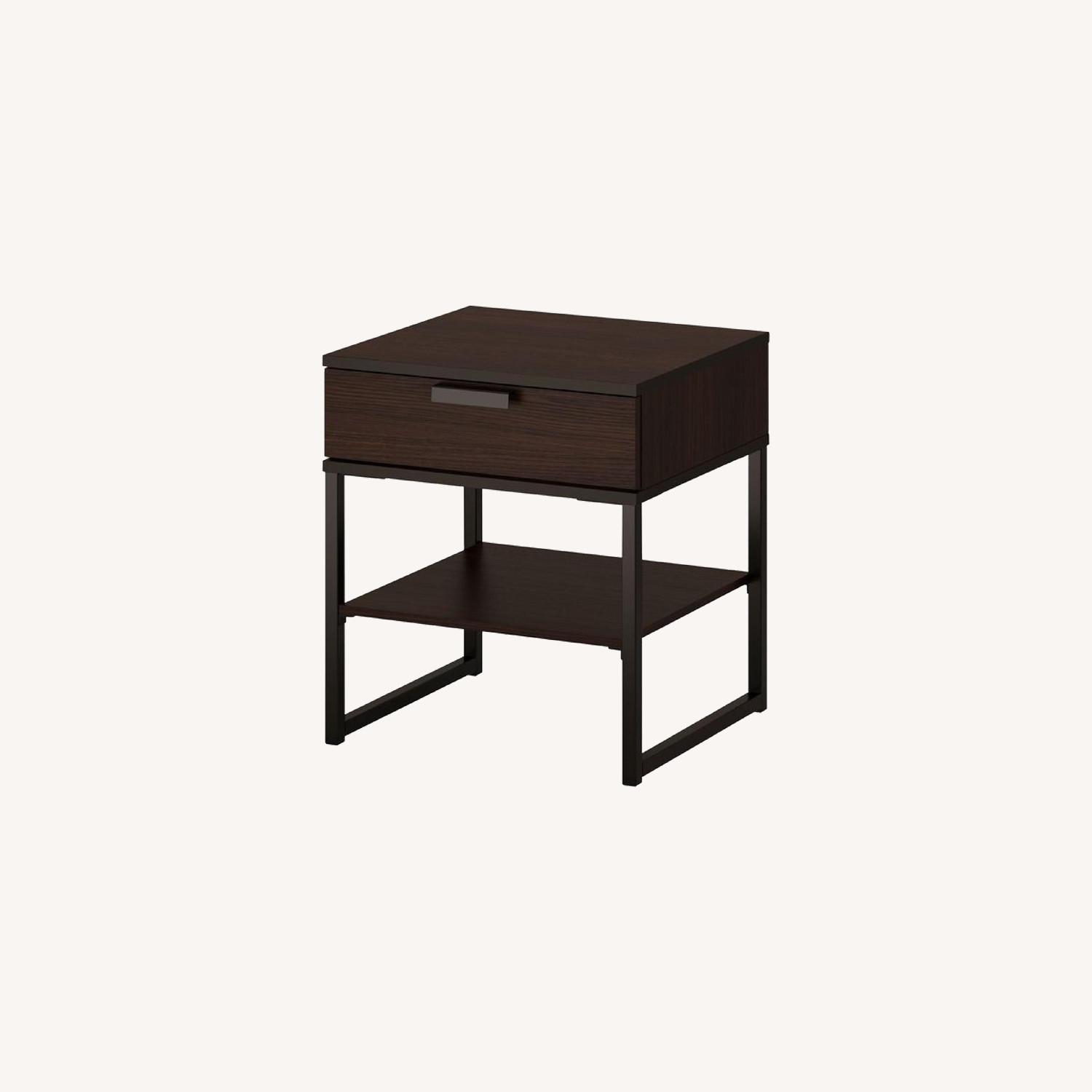Ikea Dark Brown Nightstand - image-0