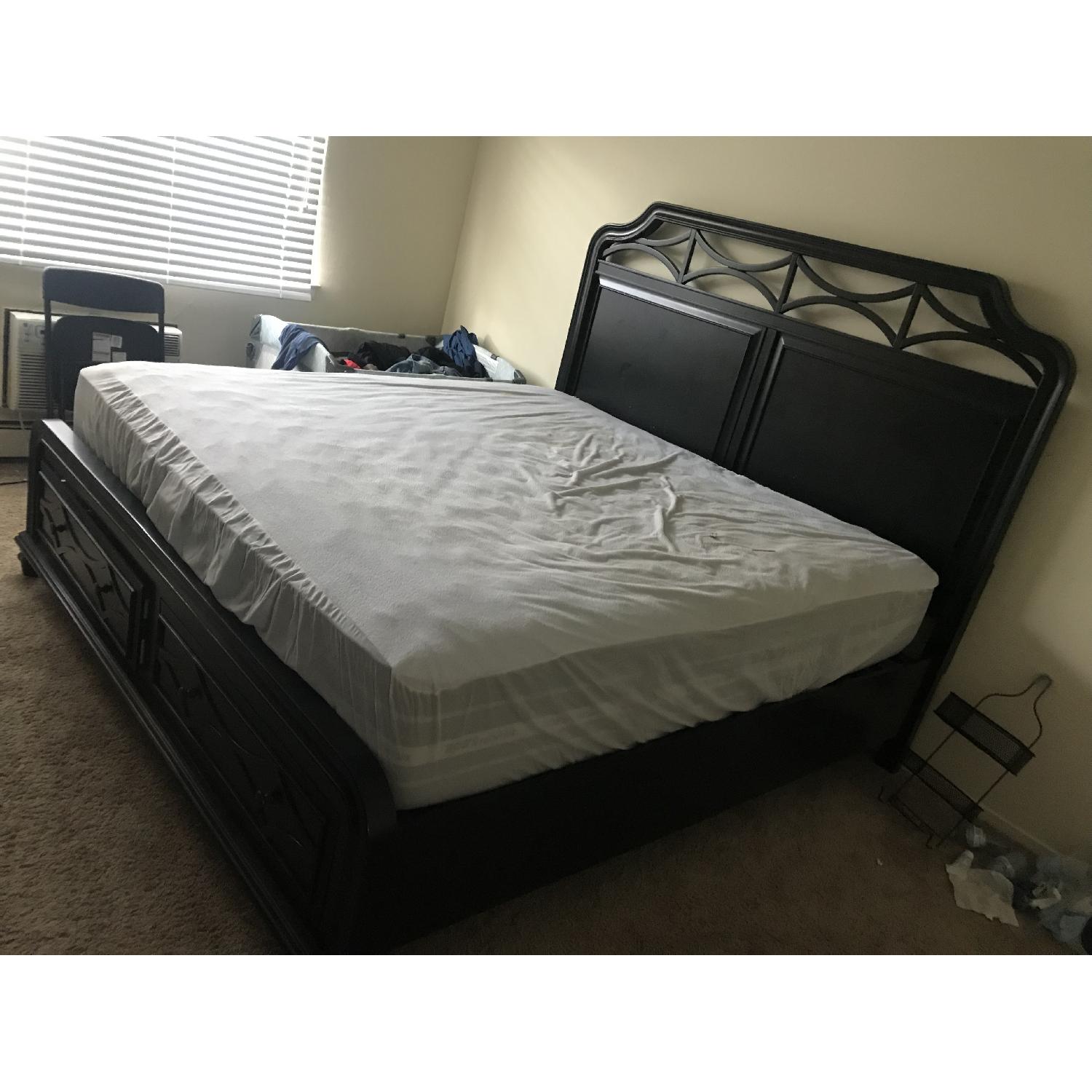 Bob's Mystic Bay King Black Storage Bed AptDeco