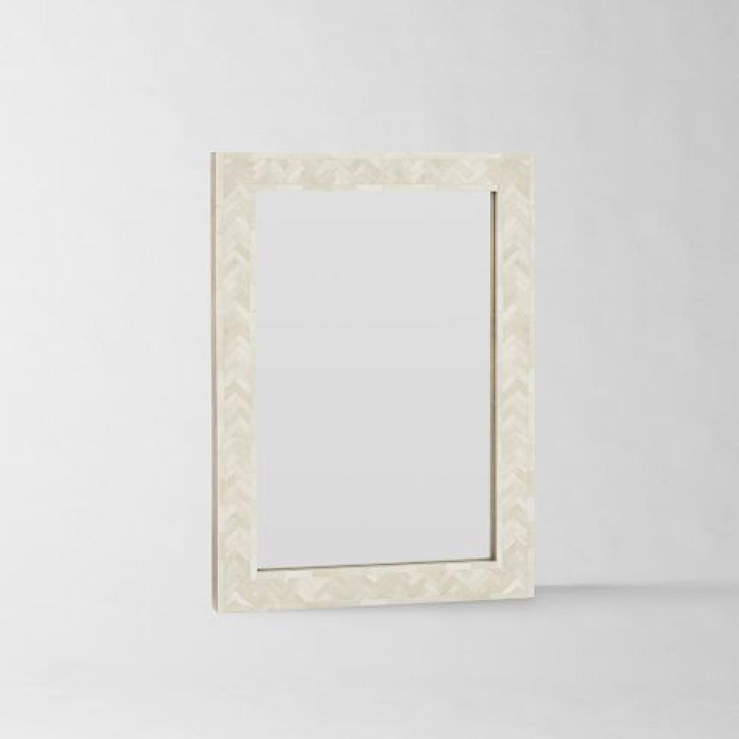 West Elm Bone Inlay Mirror AptDeco