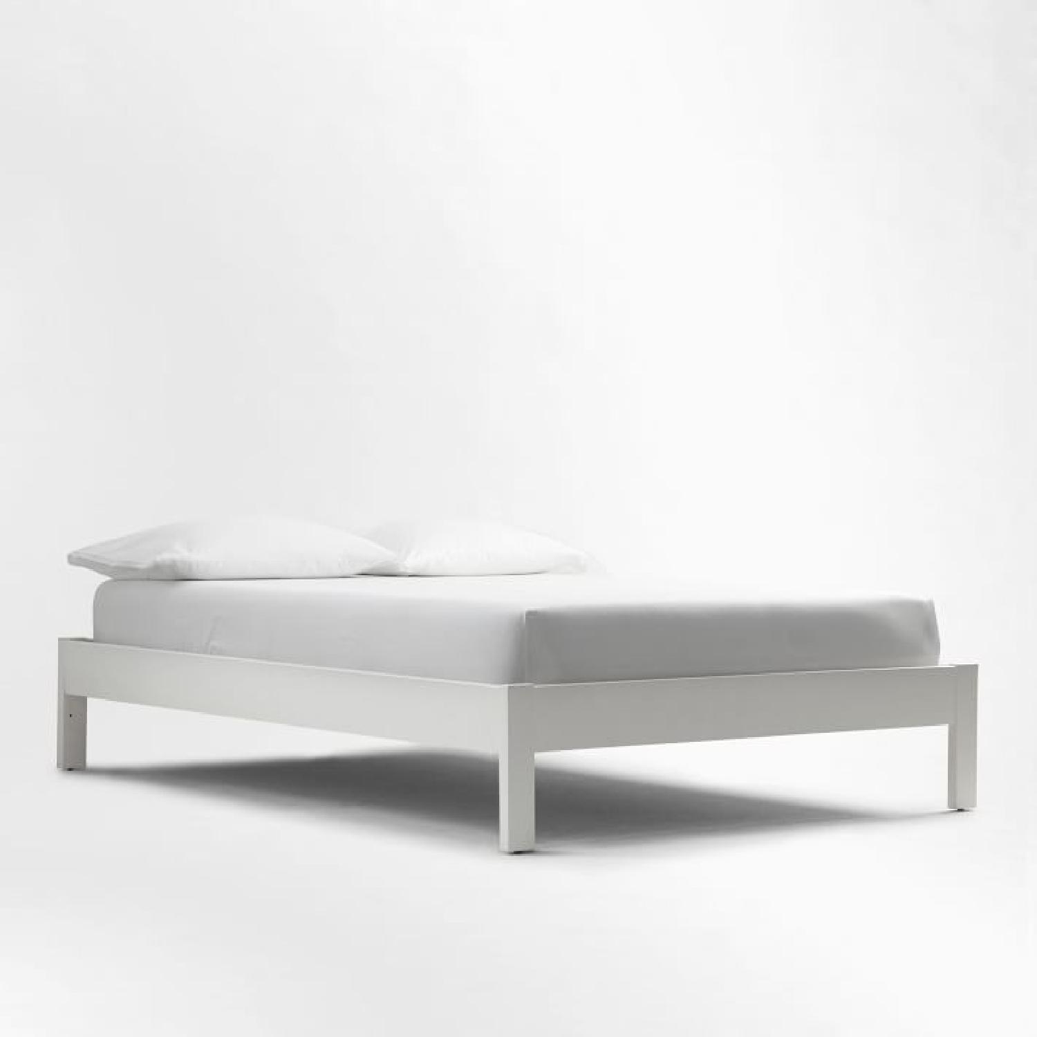 West Elm Full Size White Bed Frame - image-4