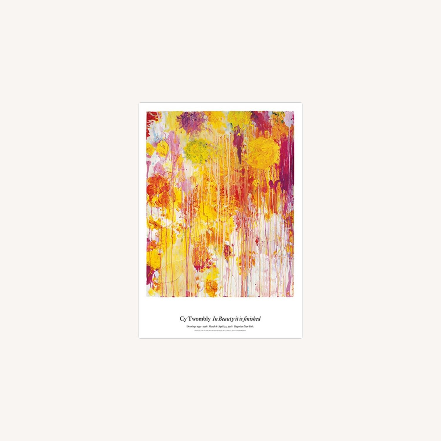 Framed Cy Twombly Large Exhibition Poster - image-0