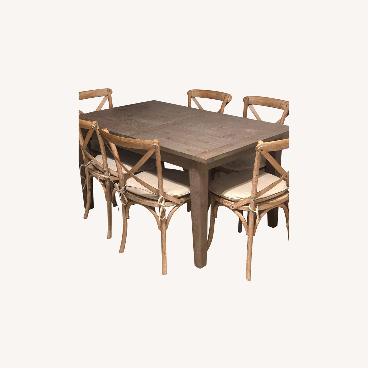 Restoration Hardware Dining Table w/ 6 Chairs & 2 Barstools AptDeco