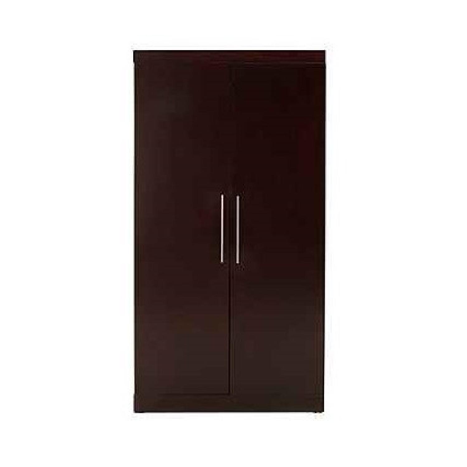 Raymour & Flanigan Dark Brown Armoire/Wardrobe AptDeco