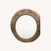 Custom Oval Floral Mosaic Mirror