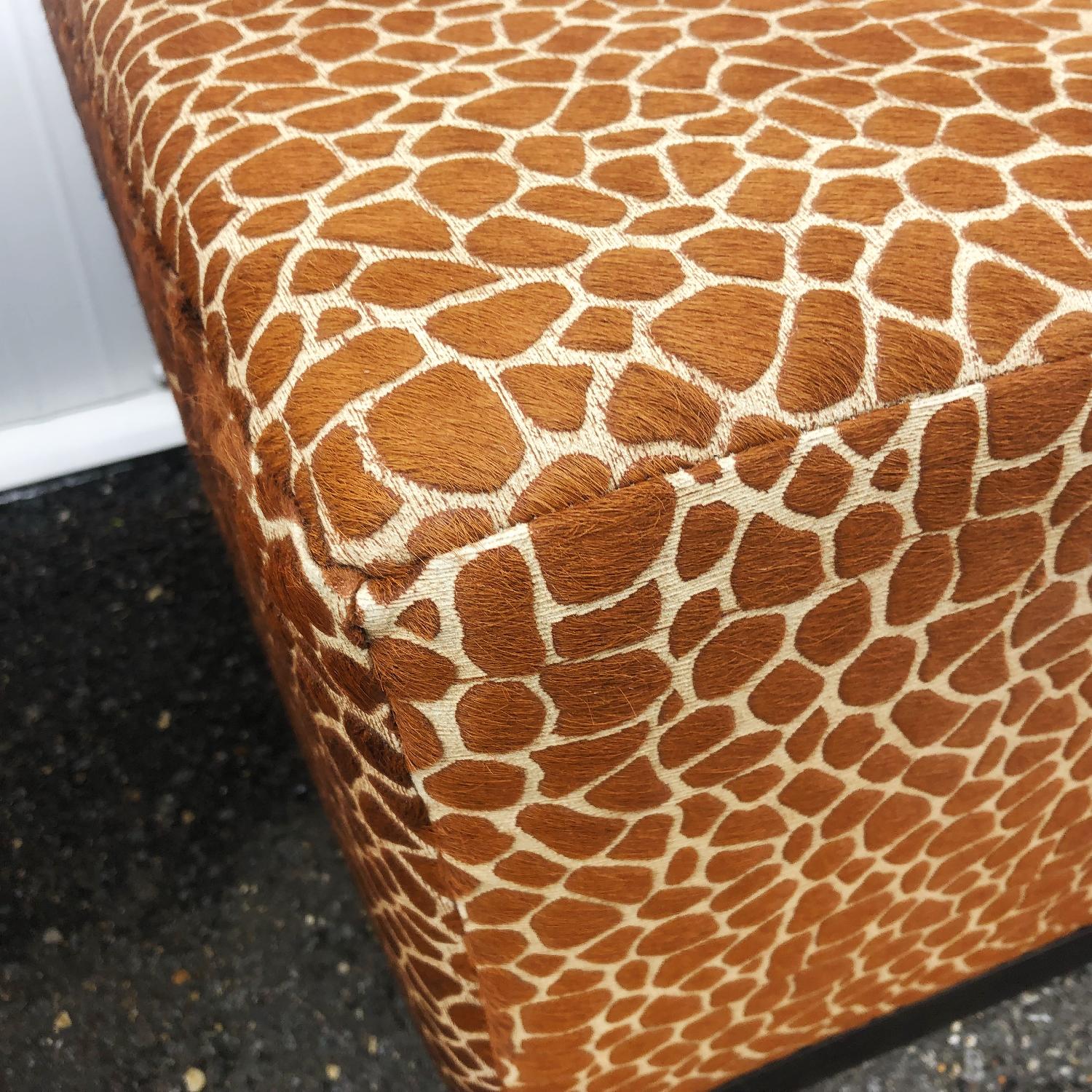 Modern Giraffe Print Ottoman - image-2