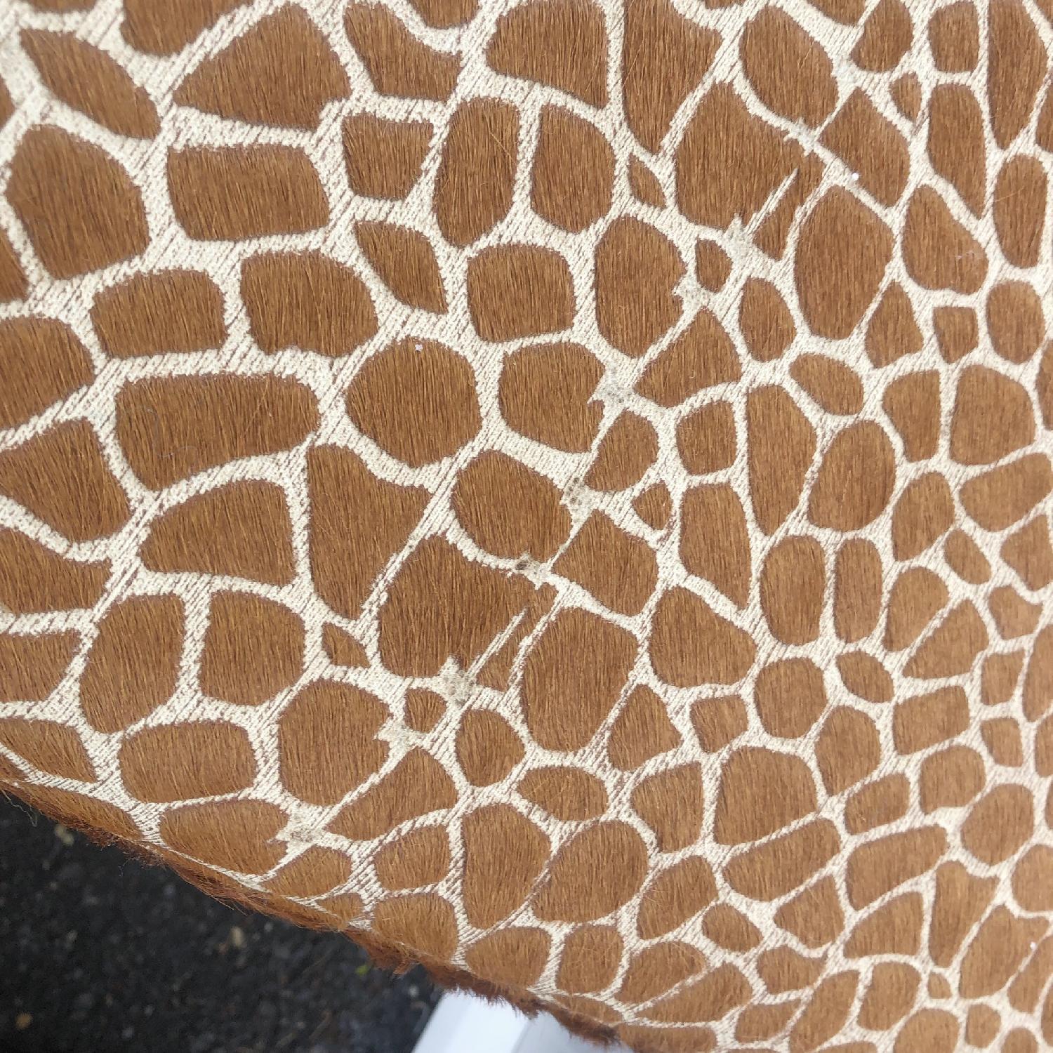 Modern Giraffe Print Ottoman - image-1
