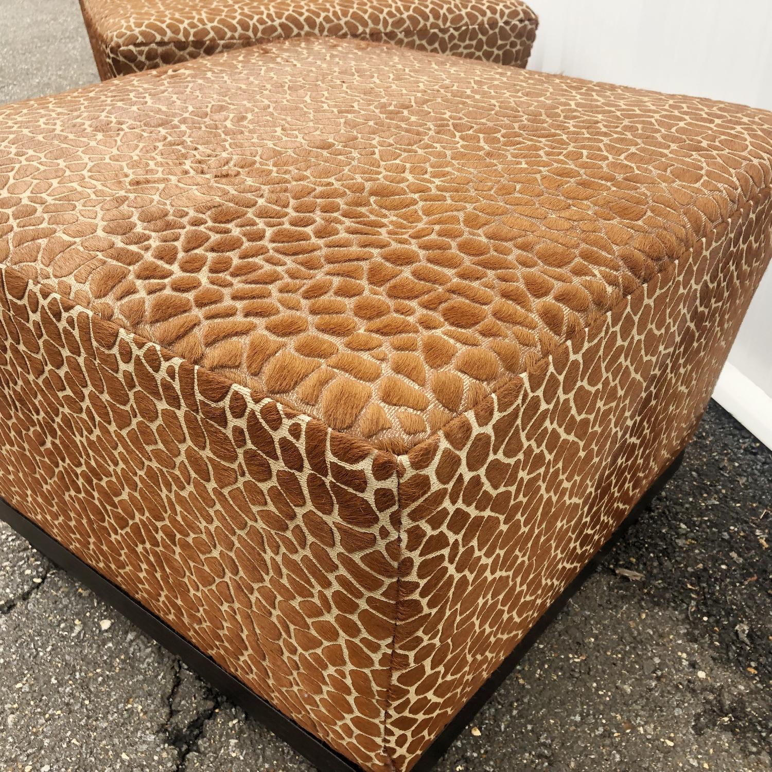 Modern Giraffe Print Ottoman - image-5