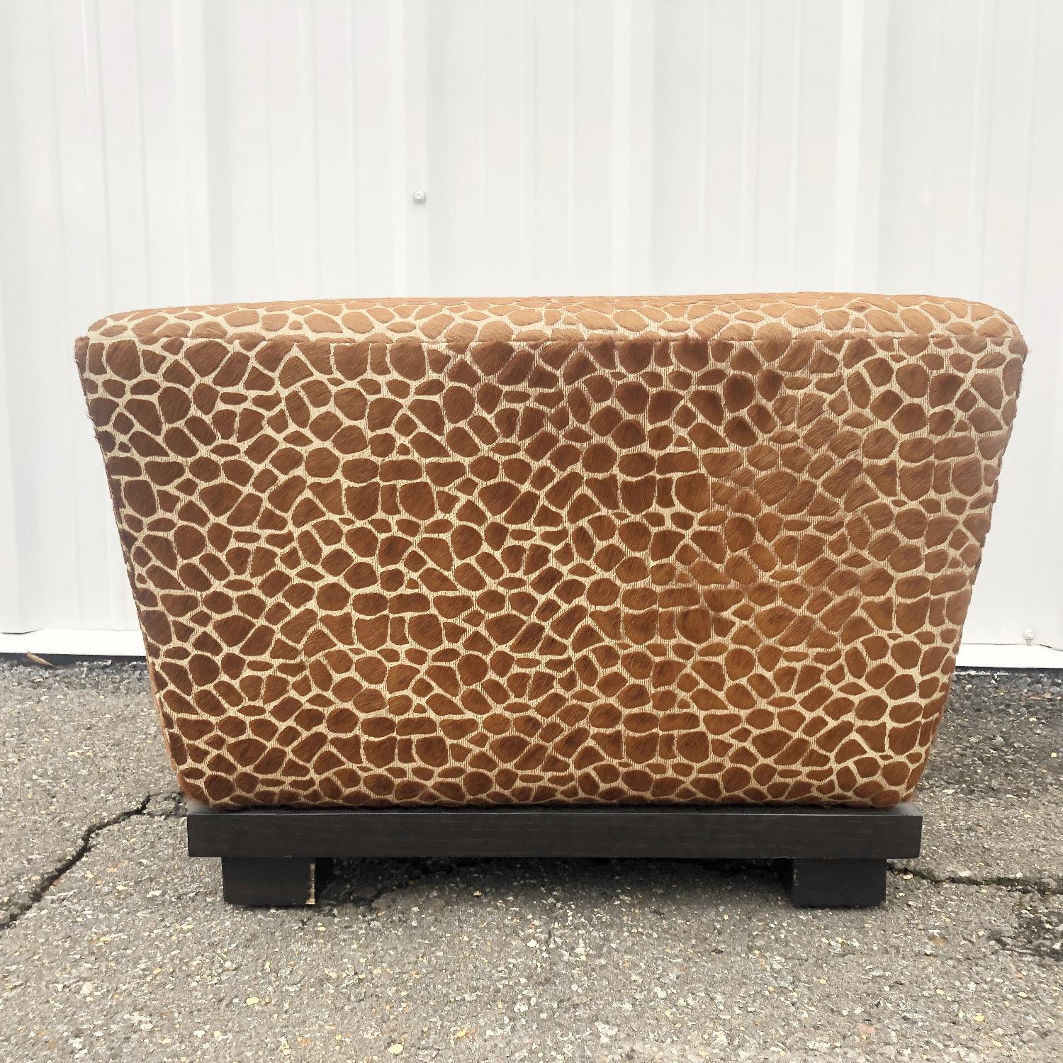 Modern Giraffe Print Ottoman - image-8