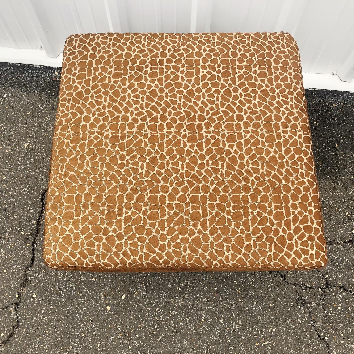Modern Giraffe Print Ottoman - image-10