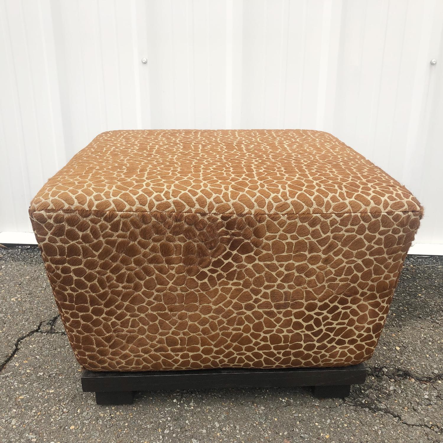 Modern Giraffe Print Ottoman - image-11
