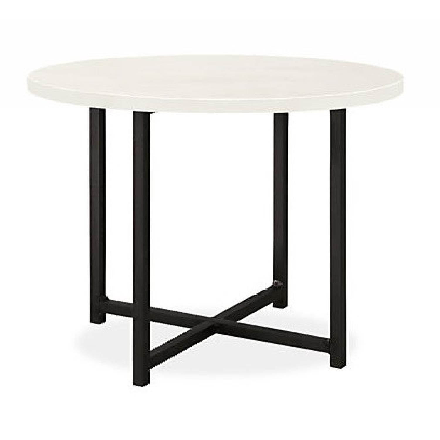 Room & Board Classic Natural Steel End Table w/ White Top - image-0