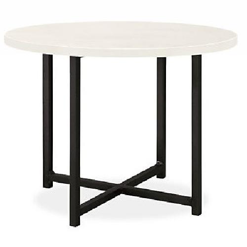 Used Room & Board Classic Natural Steel End Table w/ White Top for sale on AptDeco