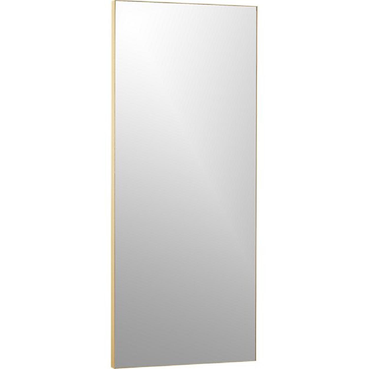 CB2 Infinity Brass Floor Mirror - image-0