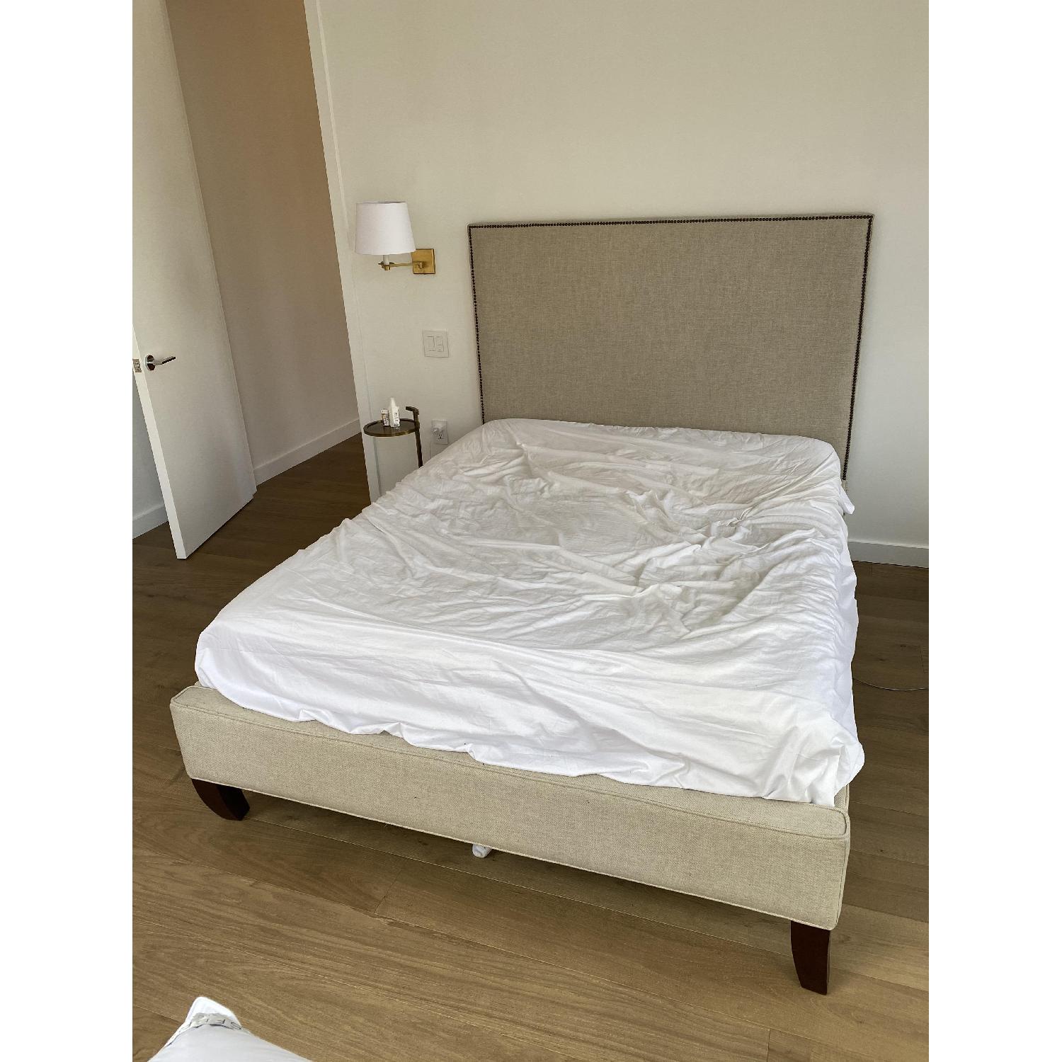 Pottery Barn Fillmore Square Upholstered Bed AptDeco