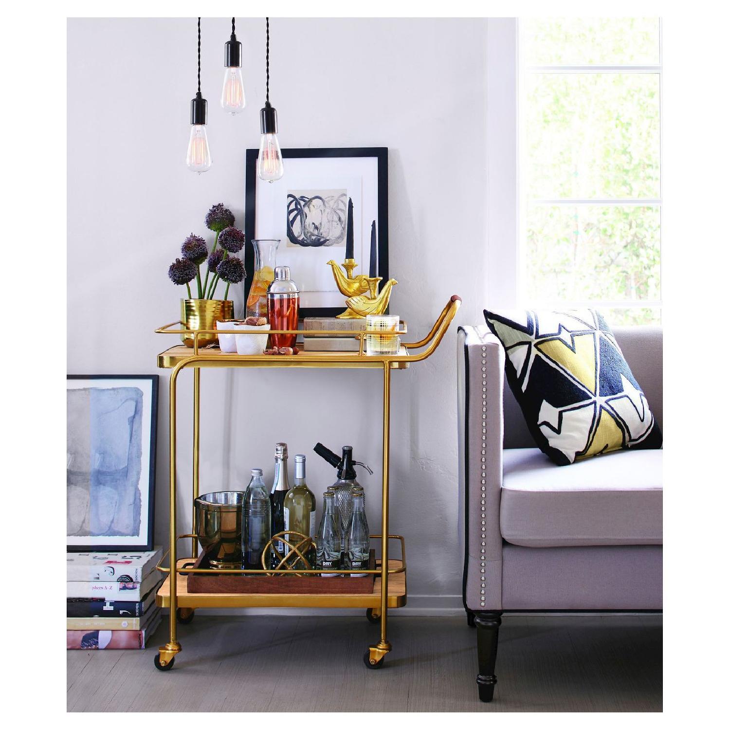 Target Stylish Golden Beverage Cart - image-1