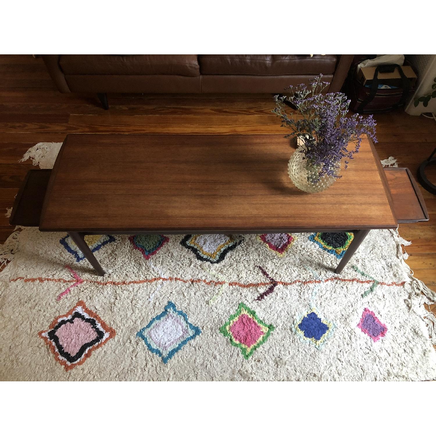 Mid Century Modern Teal Coffee Table - image-2