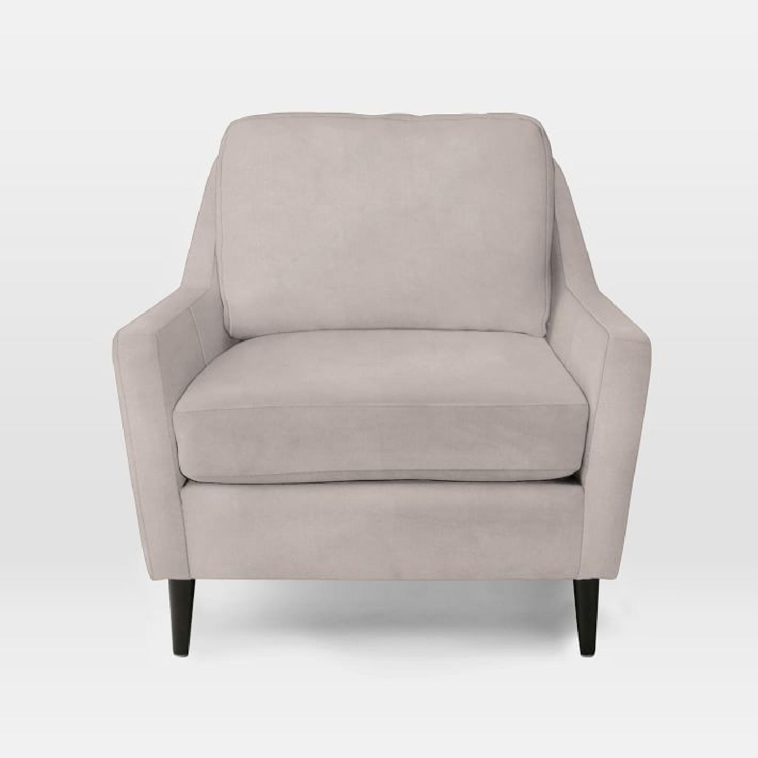 West Elm Everett Gray Accent Chair AptDeco