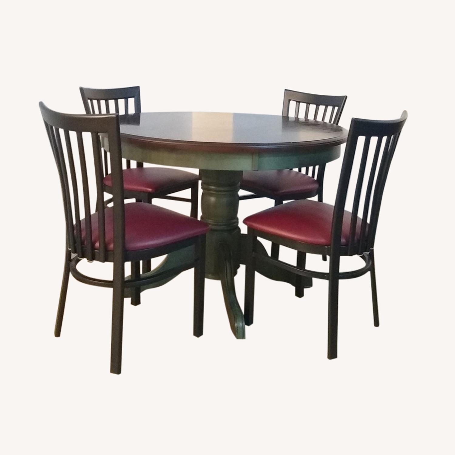 Wood Dining Table w/ 4 Chairs - AptDeco