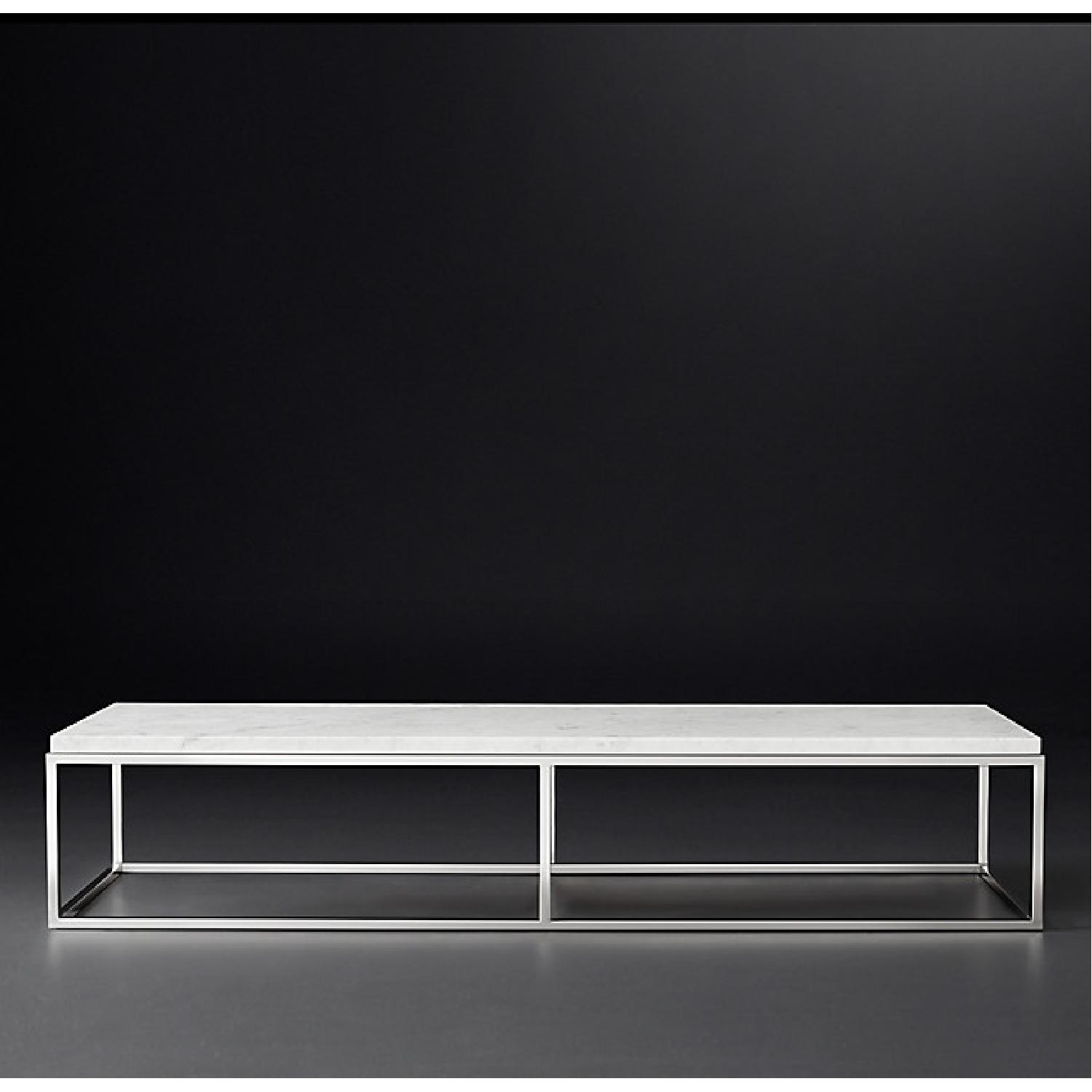 Restoration Hardware Marble Coffee Table - image-3
