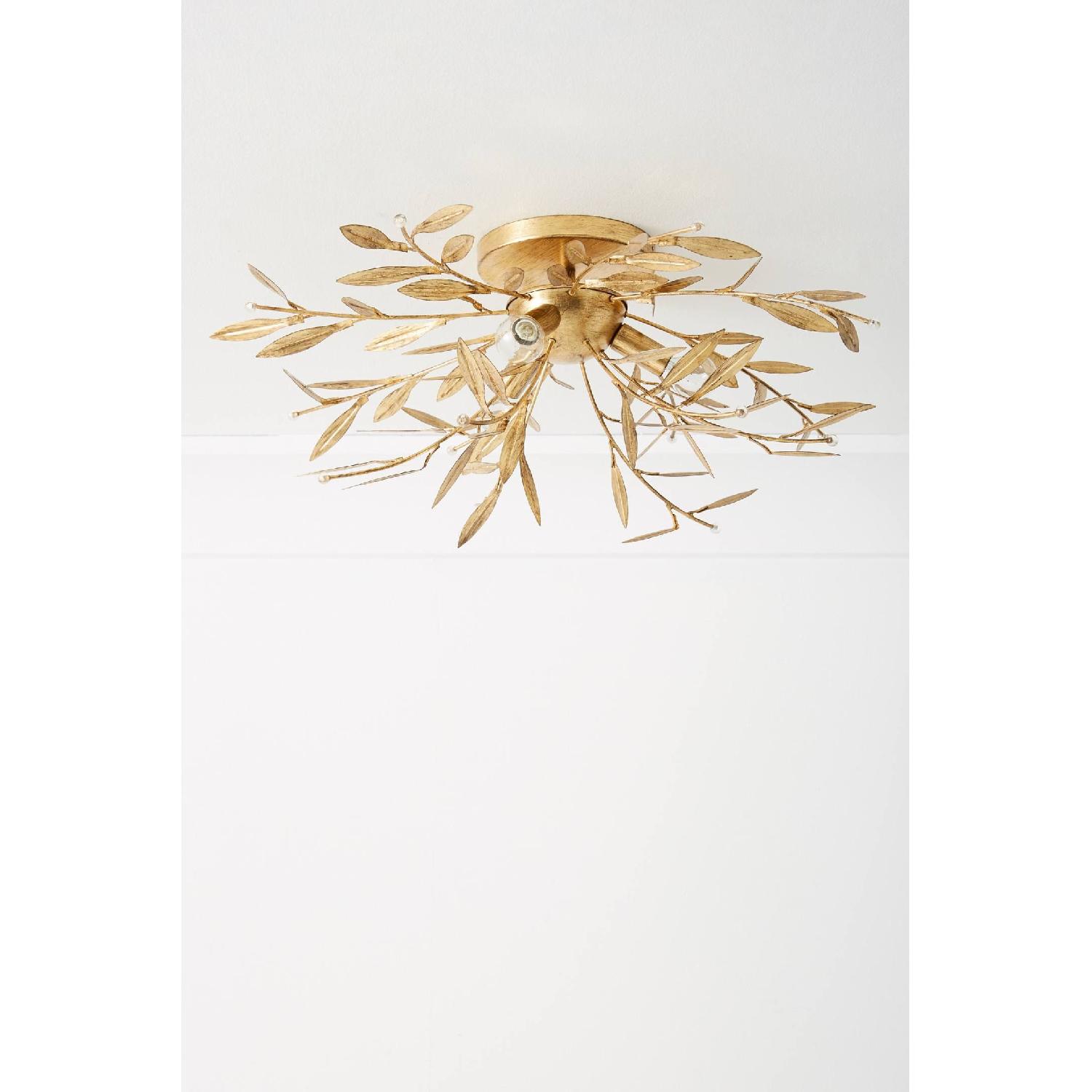 Anthropologie Willow Leaf Flush Mount Chandelier - image-4