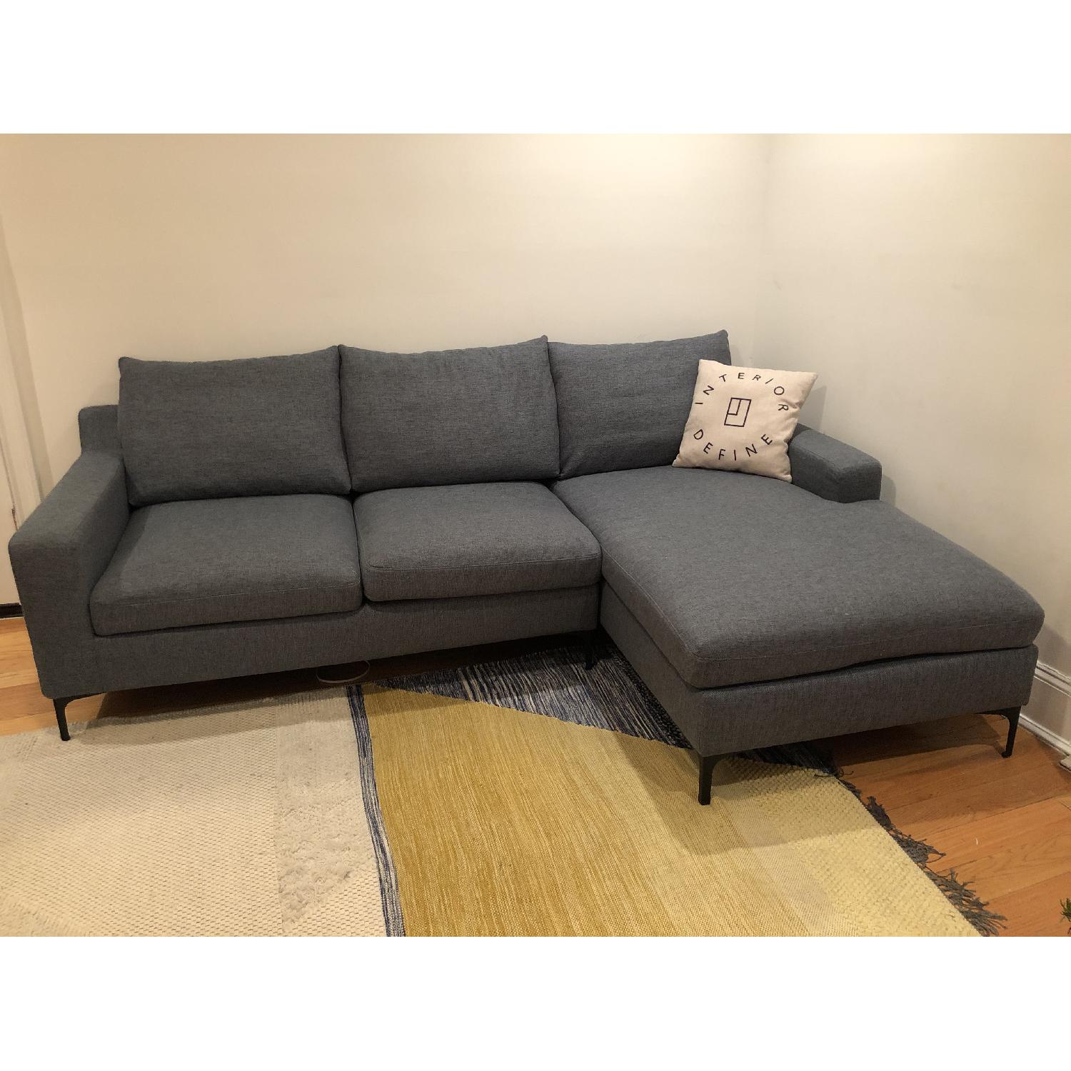 Interior Define Sloan Sectional Sofa w/ Right Chaise AptDeco