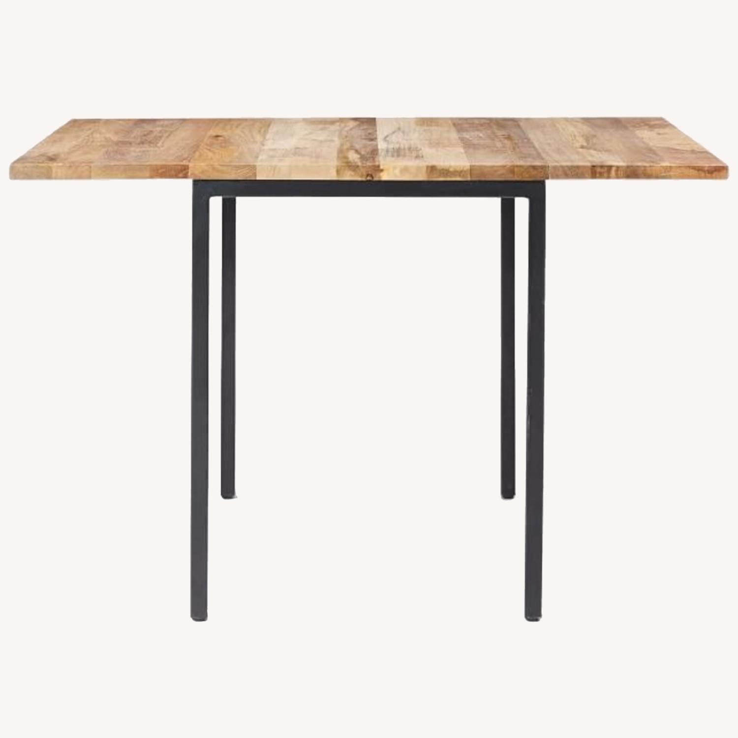 West Elm Box Frame Drop Leaf Expandable Table - image-0