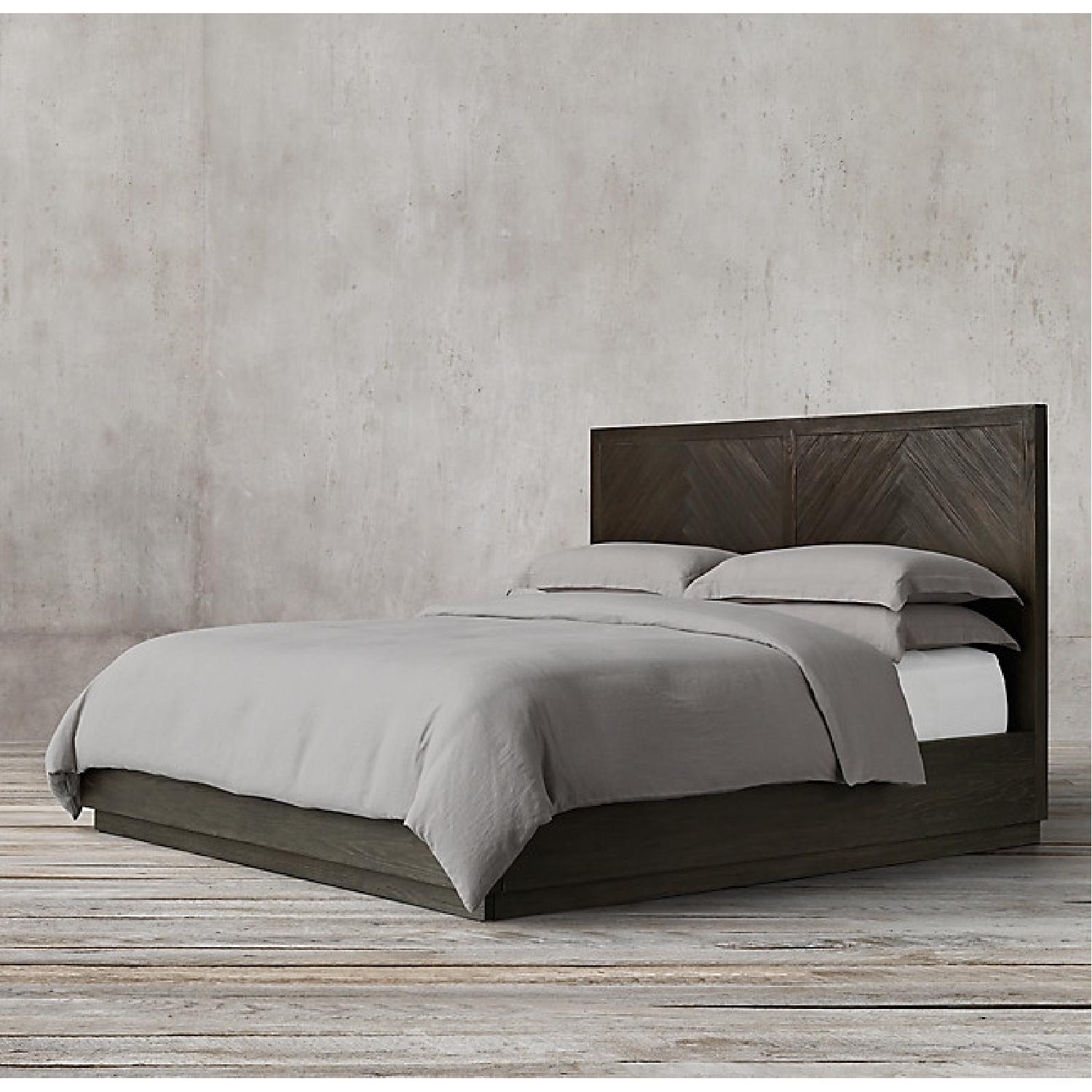 Restoration Hardware Herringbone Platform Bed - image-4