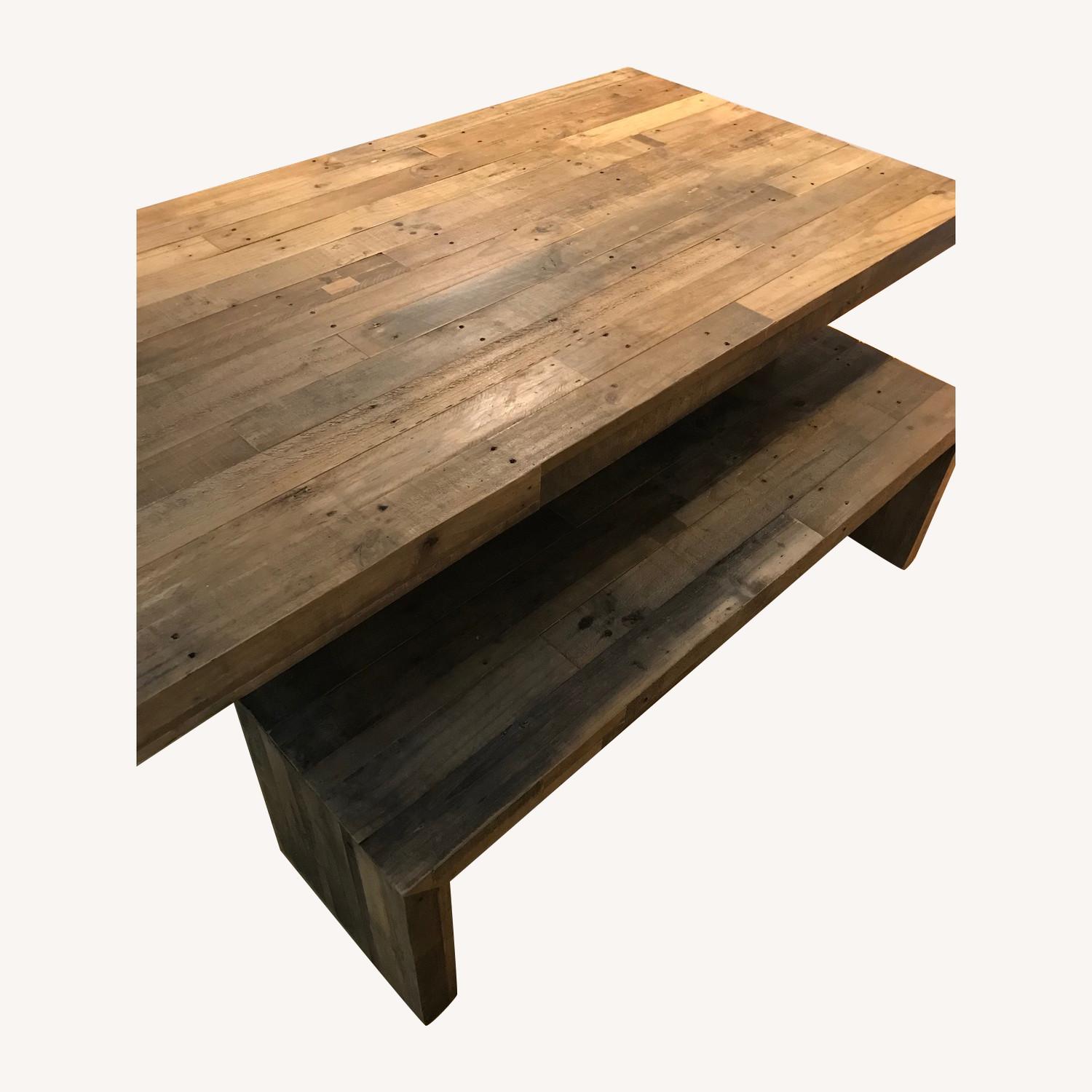 West Elm Reclaimed Pine Emmerson 72 Table and 58 Bench - image-8