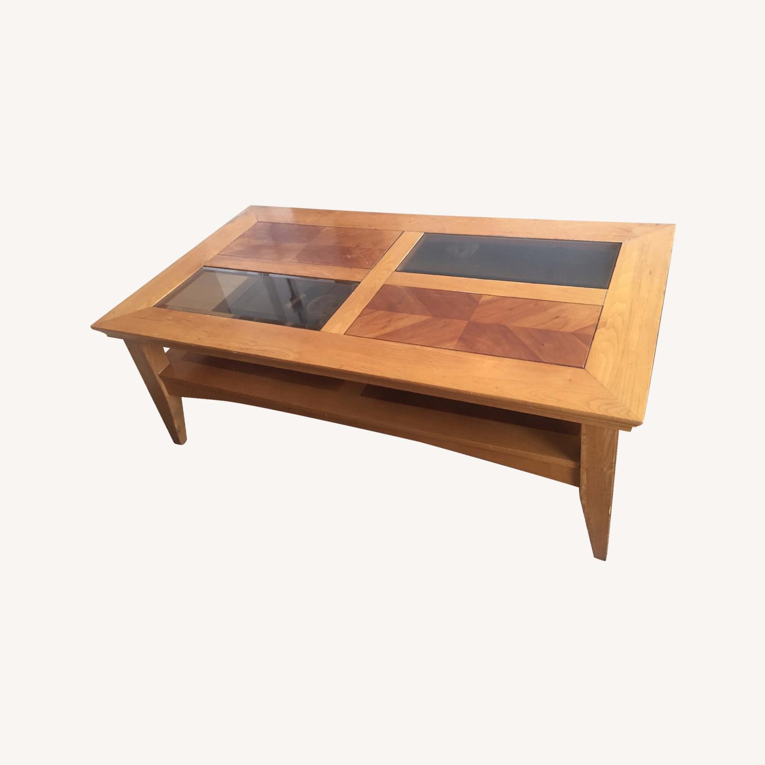 Two-Toned Wood Coffee Table - image-0