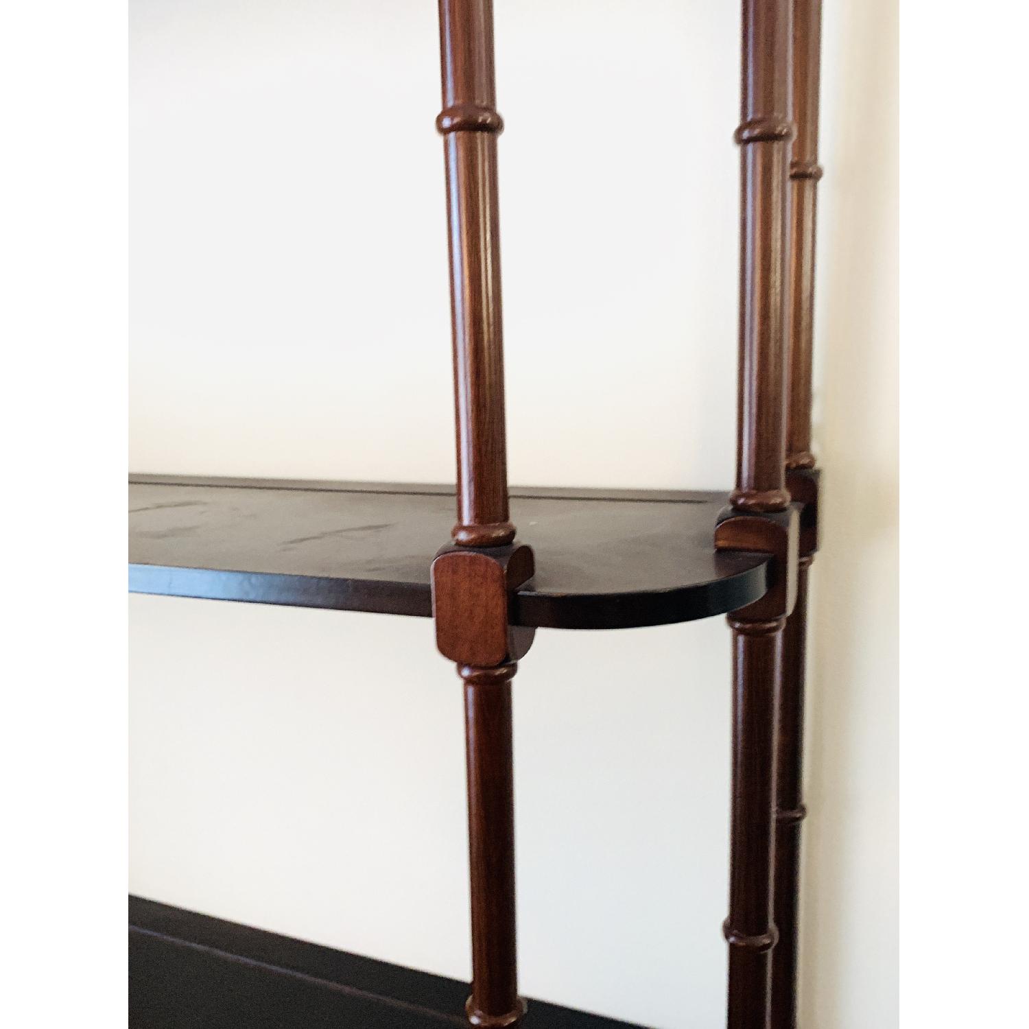 Antique British Colonial Mahogany 3-Tier Wall Shelf/Curio - image-3