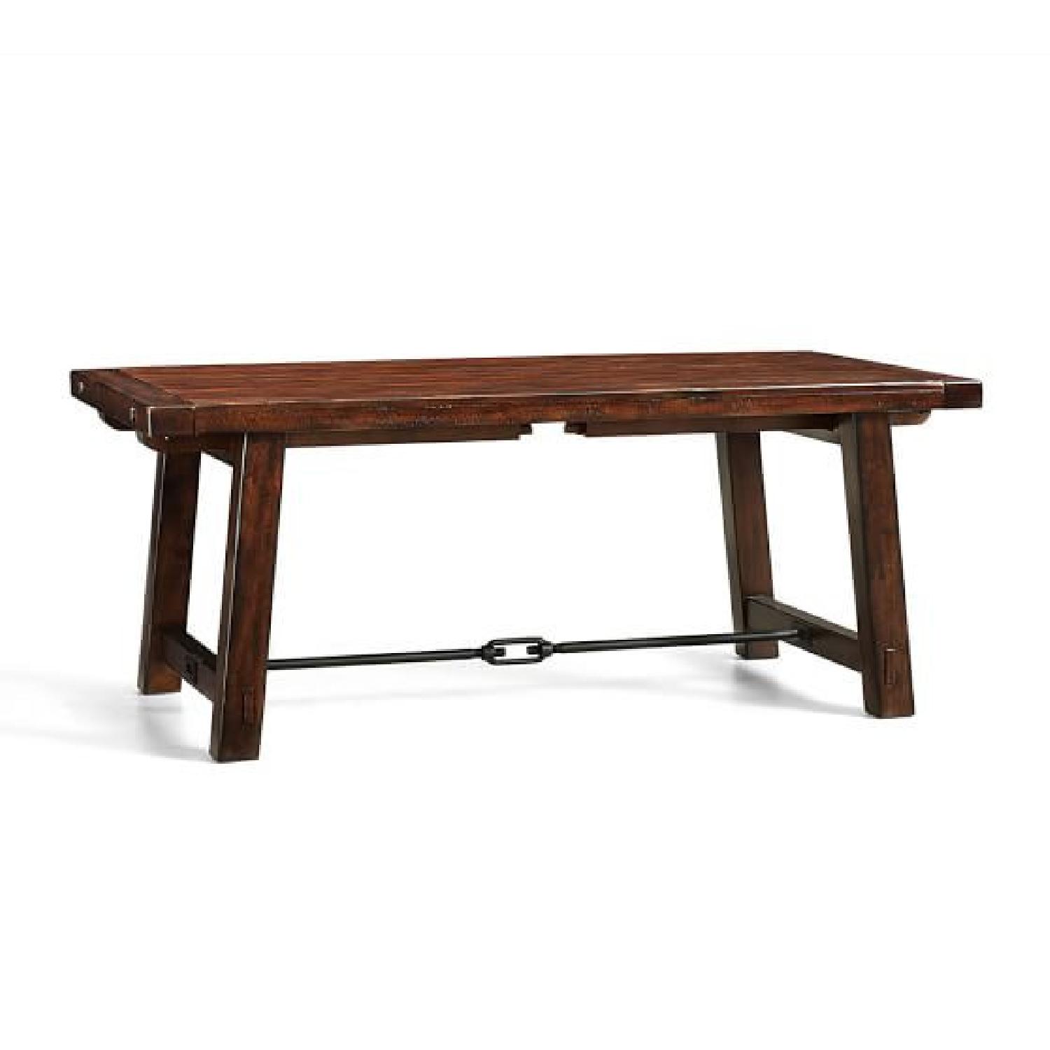 Pottery Barn Mahogany Expandable Table w/ Protective Cover - image-8