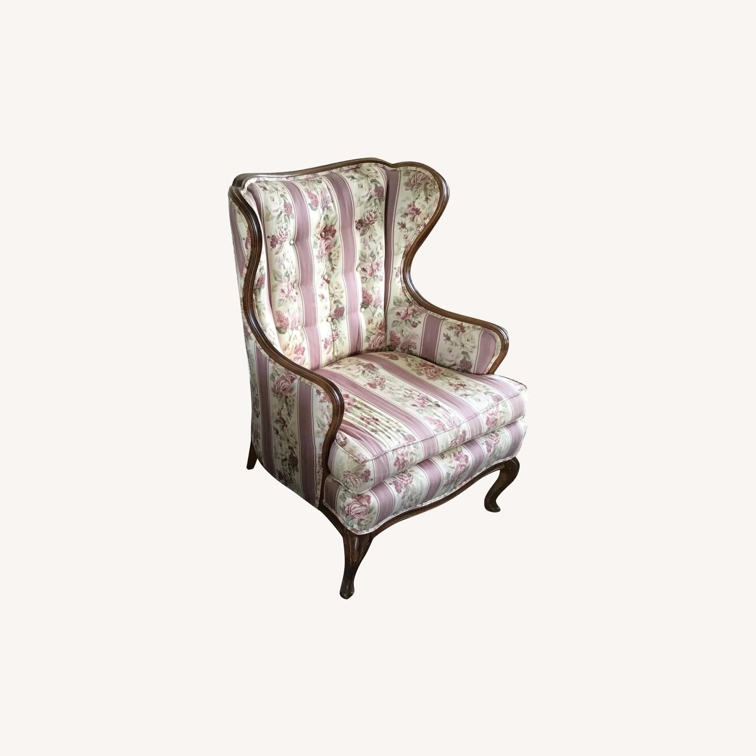 Chintz Covered Armchairs - image-0