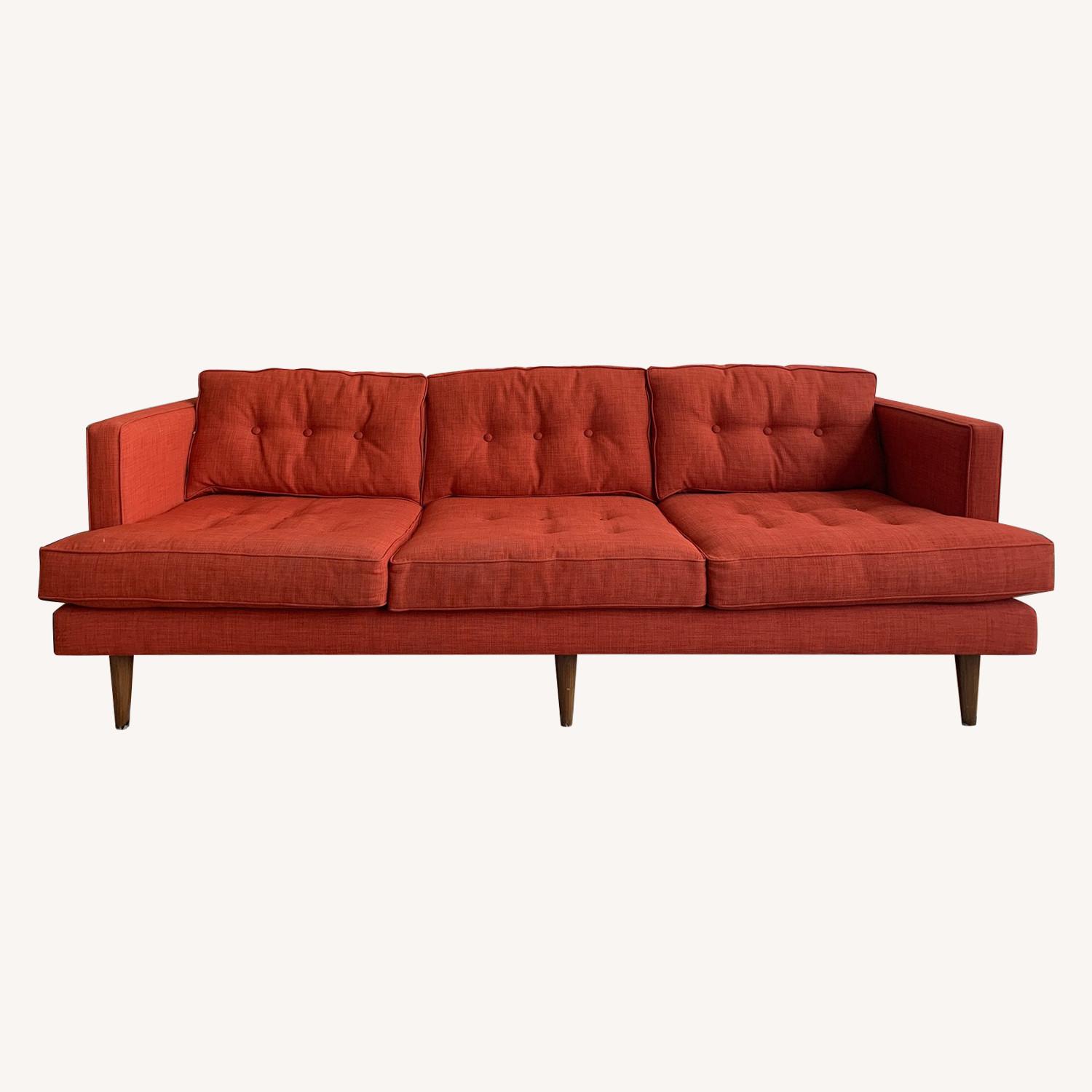 West Elm Cayenne Red Sofa - image-0