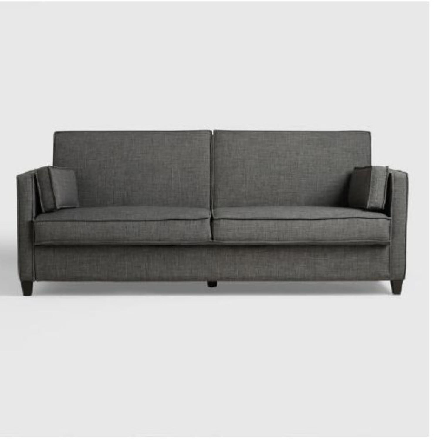 World Market Charcoal Gray Folding Sofa Bed - image-2