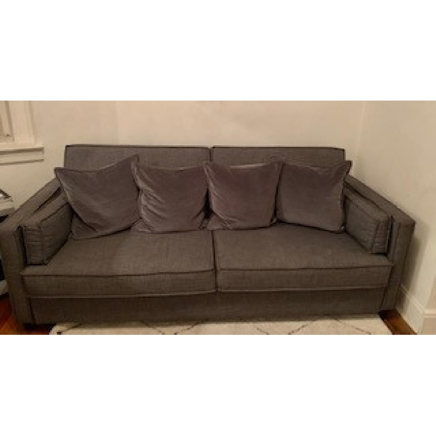 World Market Charcoal Gray Folding Sofa Bed - image-3