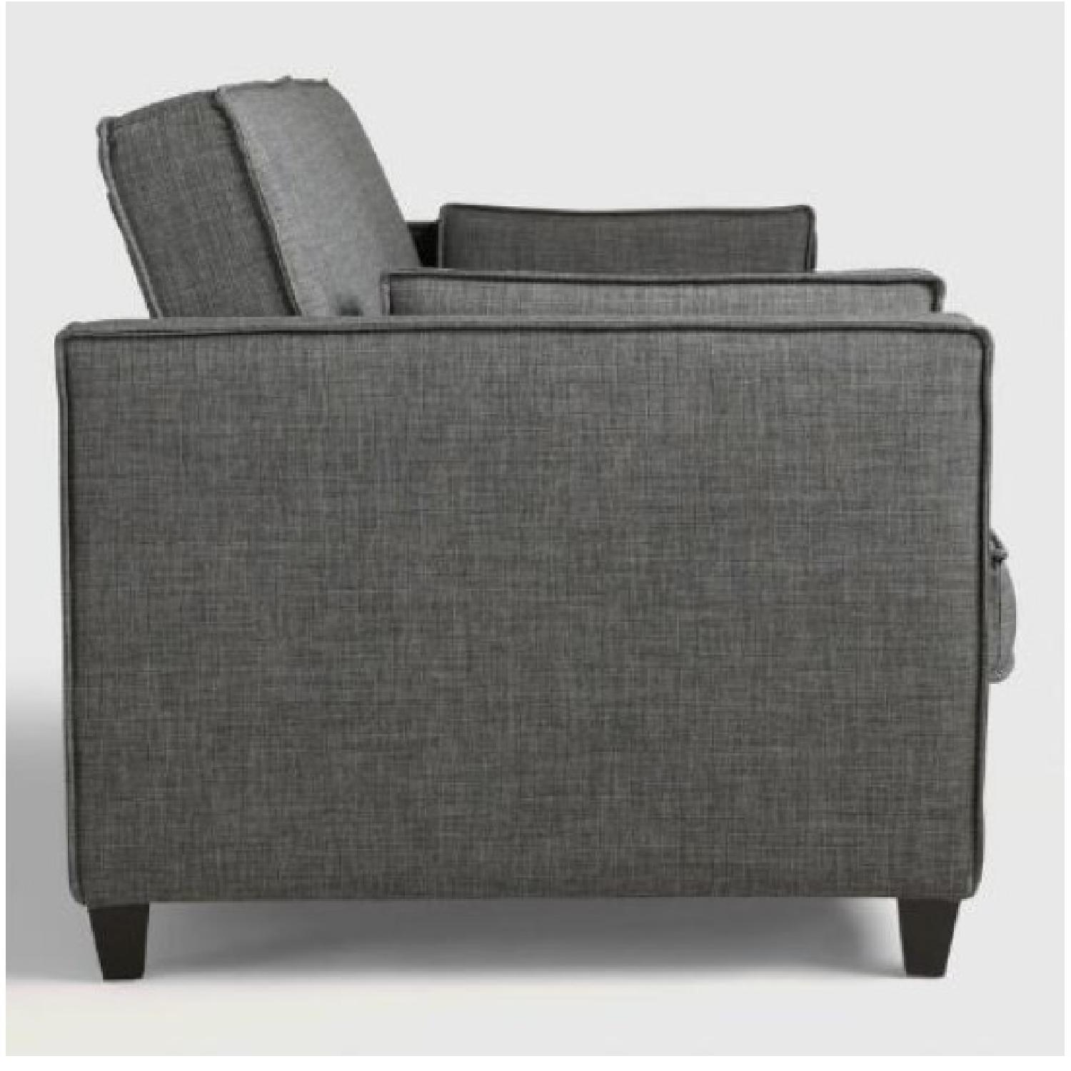 World Market Charcoal Gray Folding Sofa Bed - image-4