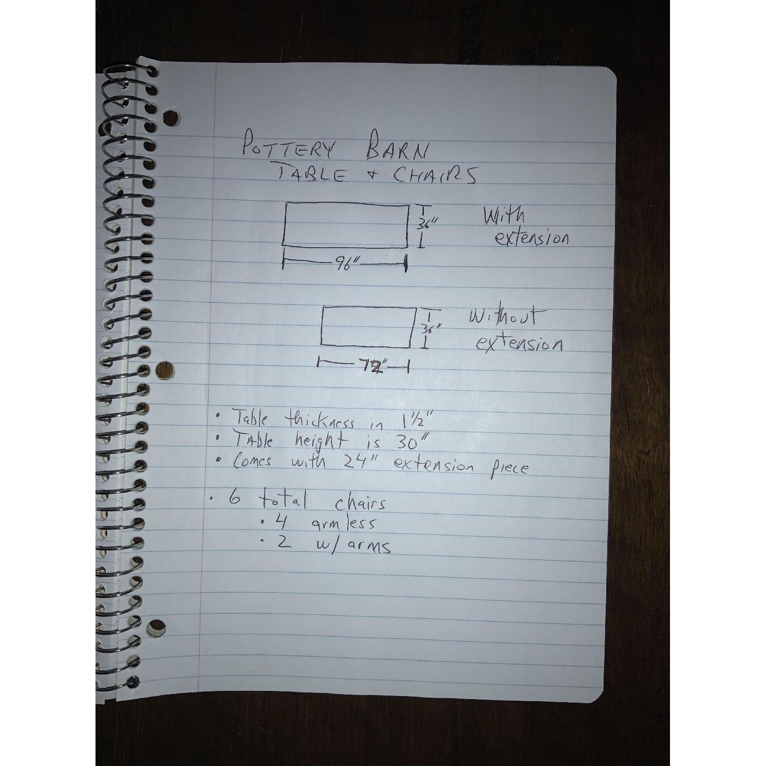 Pottery Barn Aris Dining Table w/ 6 Chairs - image-3