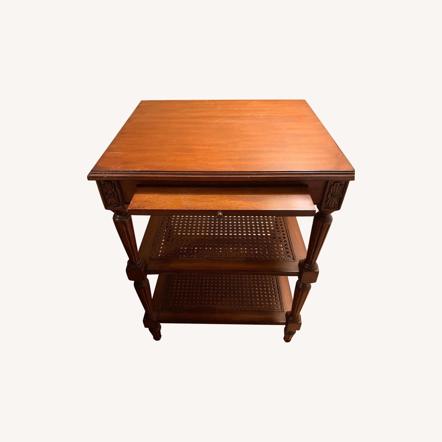 Ethan Allen Walnut Color End table - image-0