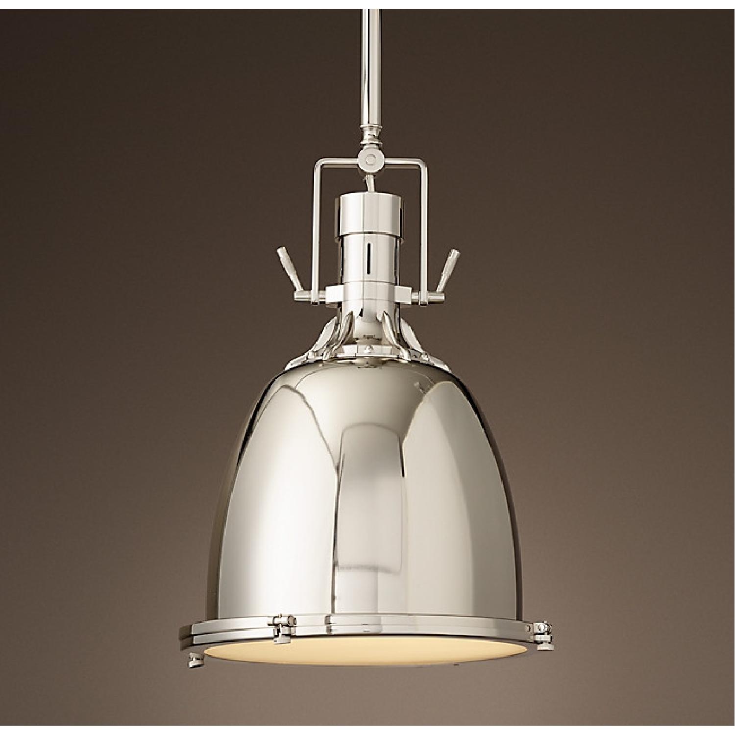 Restoration Hardware Benson Pendants in Polished Nickel - image-5