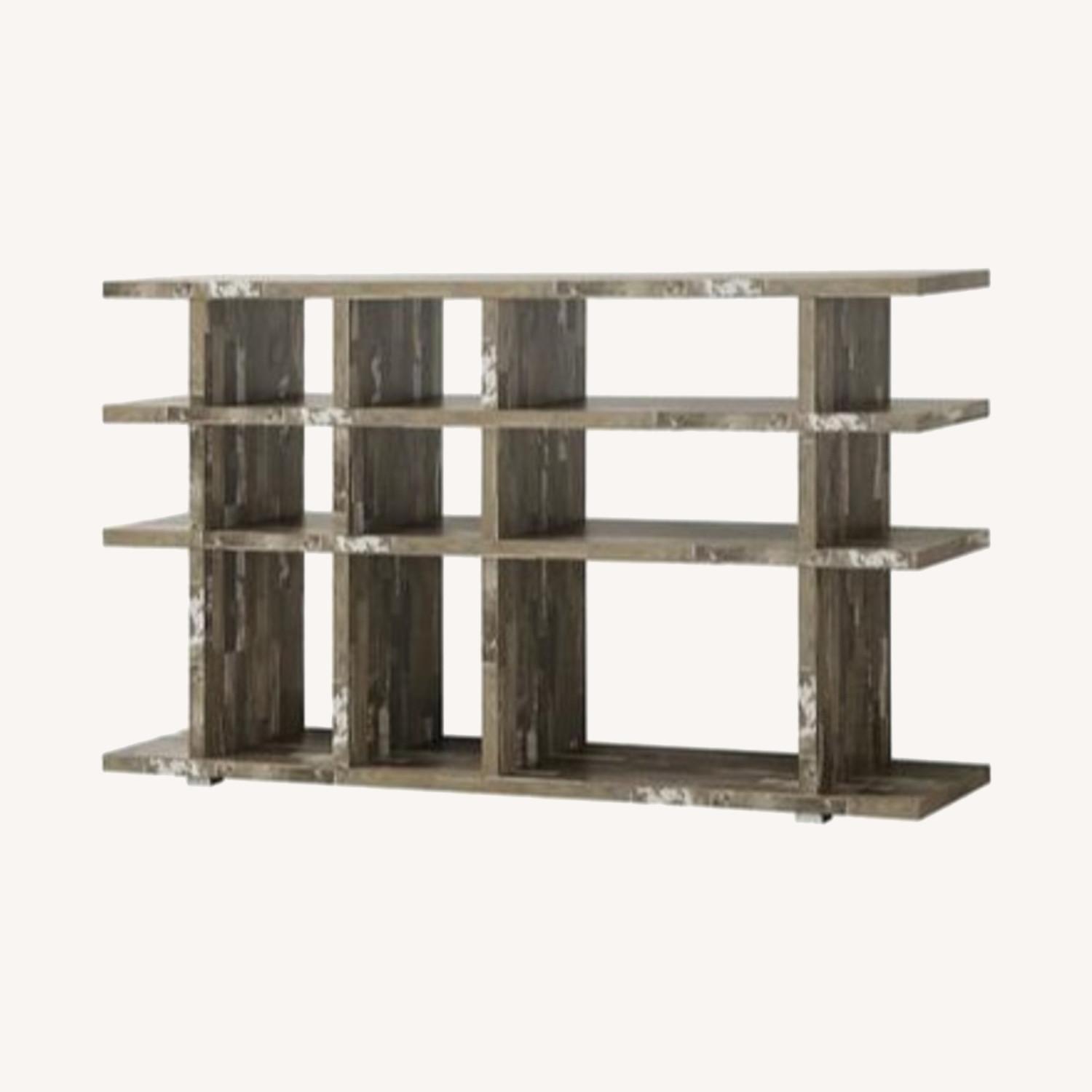 Modern Rustic Bookcase in Salvaged Cabin AptDeco