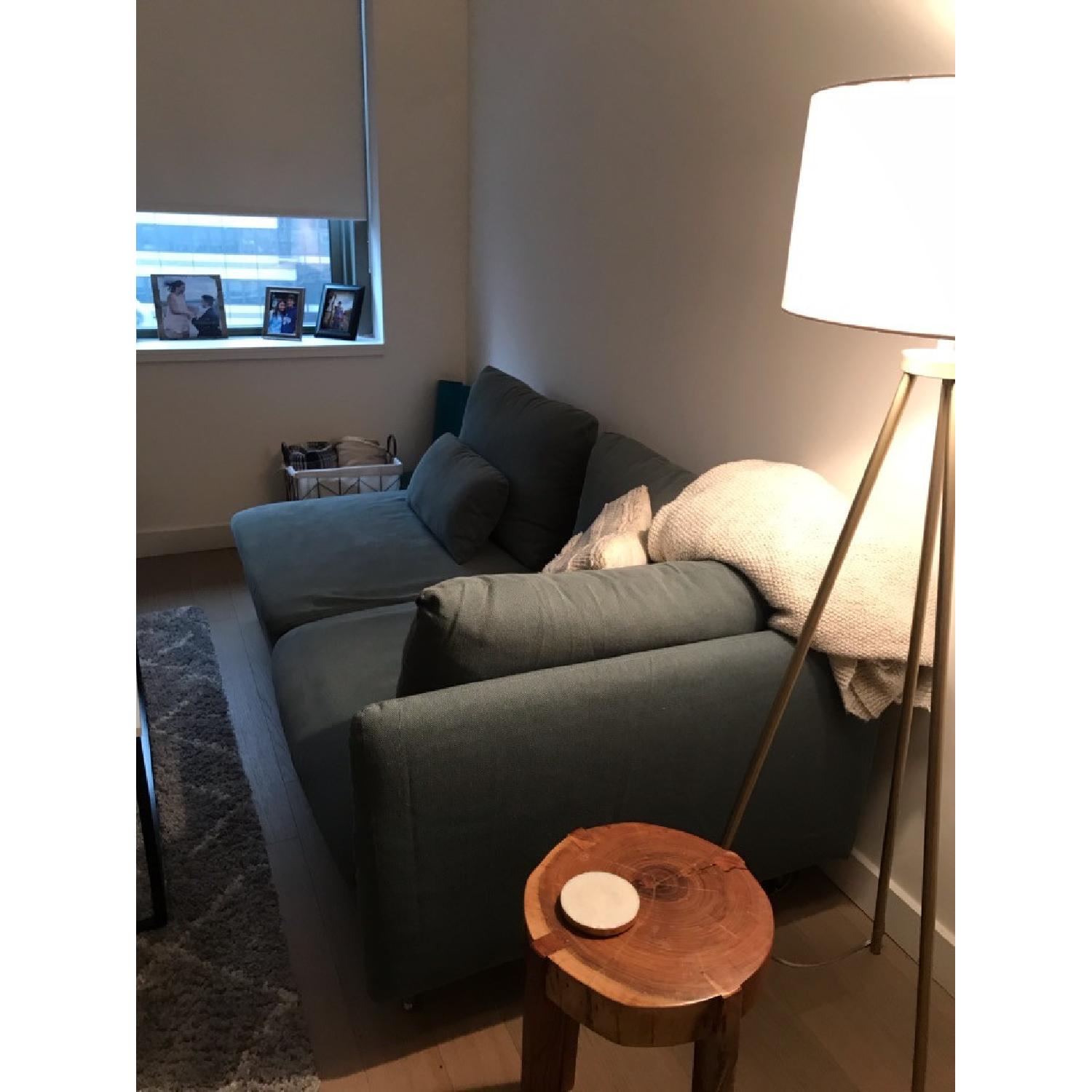 Ikea Soderhamn Turquoise Two Seater Sofa - AptDeco